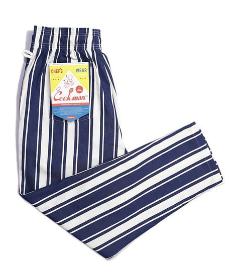 "COOKMAN"Chef Pants[Awning Stripe Navy]