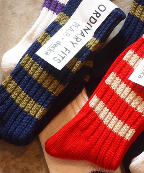 "ORDINARY FITS"M.A.P.""×”decka Quality Socks" Heavyweight Socks(Strip)