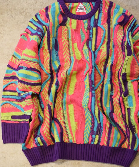 "THRIFTY LOOK" 3D Knitting B Sweater