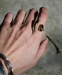 "ing..."asymmetry gold 18k goldplated ring