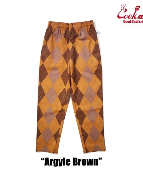 "COOKMAN" Chef Pants[Argyle Brown]