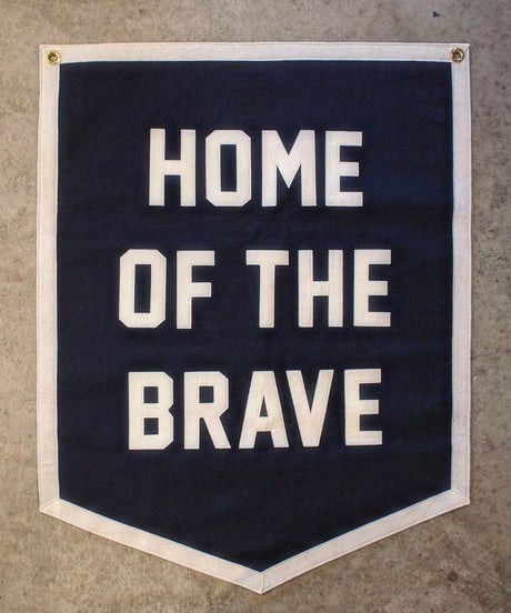 "OXFORD PENNANT"HOME OF THE BRAVE Championship Banner