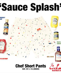 "COOKMAN" Chef Pants Short[Sauce Splash]