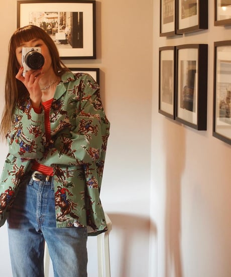 "TOWN CRAFT"PAJAMA PRINTED JACKET