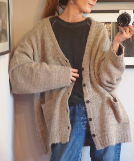 "MODEM DESIGN" Shaggy Mohair Cardigan