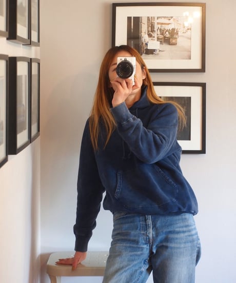 "GOOD ON" Vintage Dye Ranglan Hood Sweat