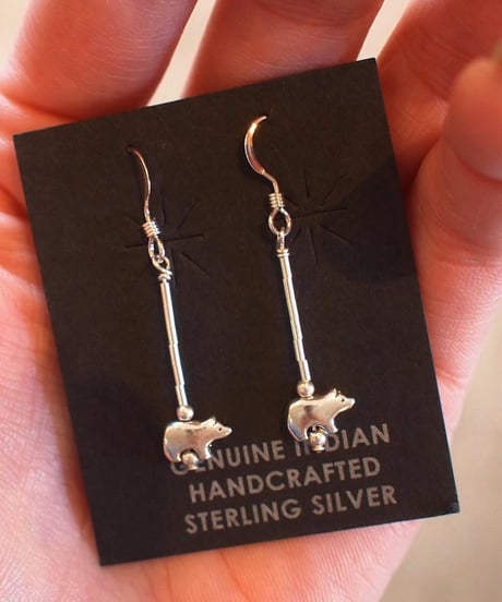 "NAVAJO" Bear Motif Silver Pierce