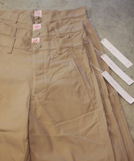 "CRANK PROJECTS" Cotton Serge Fat Pants