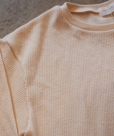 "SPINNER BAIT"空紡糸 Thermal Rib Crew Neck