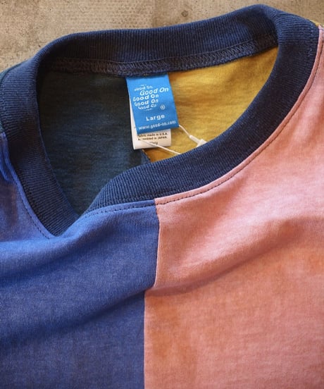 "GOOD ON" Short Sleeve Color Block Tee