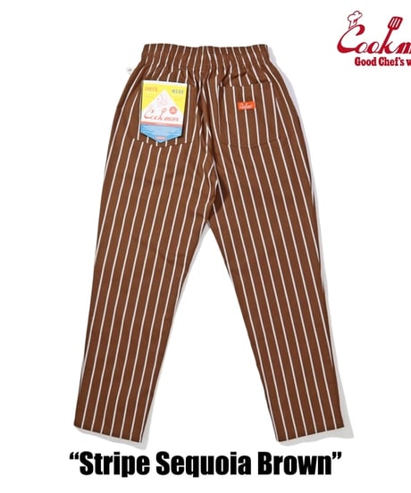 "COOKMAN" Chef Pants[Stripe Sequoia Brown]