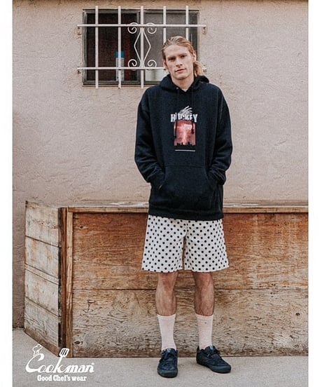 "COOKMAN" Chef Pants Short[Dots White]