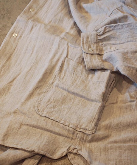 "MODEM DESIGN" Cotton×Linen Long Sleeve Shirts