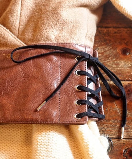 "RUMBLE RED" Leather Belt Vest