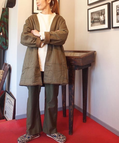 "RUMBLE RED"Military Flare Pants