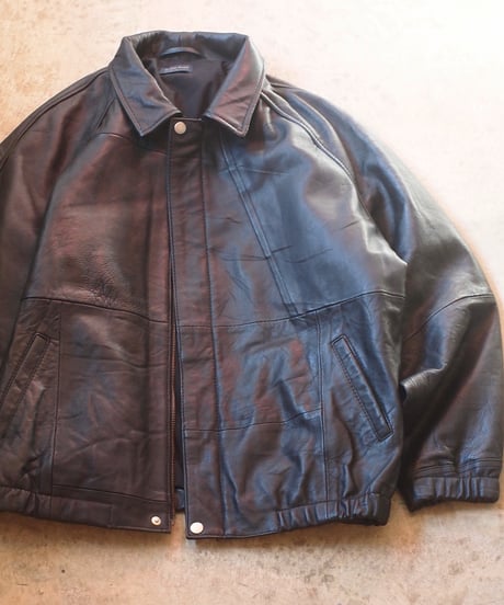 "MODEM DESIGN"Reproduct Leather Blouson