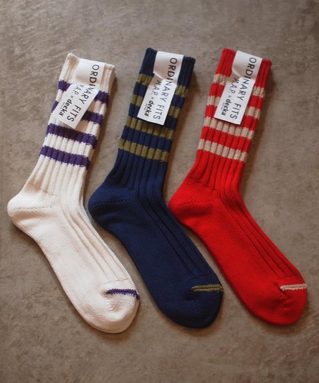 "ORDINARY FITS"M.A.P.""×”decka Quality Socks" Heavyweight Socks(Strip)