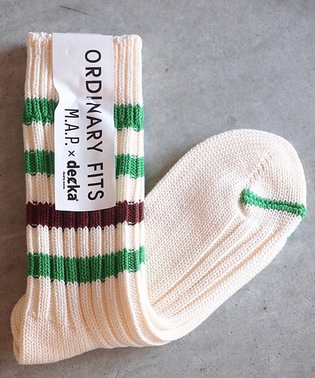 "ORDINARY FITS M.A.P."×”dacka" Heavyweight Socks[Stripe]