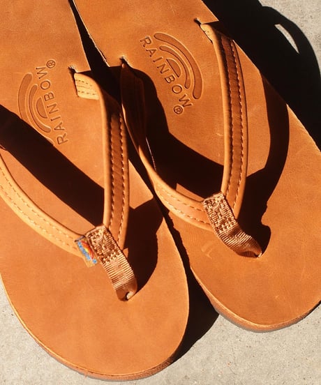 "RAINBOW SANDALS"Classic Leather Double Layer Sandal
