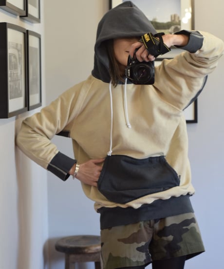 "GOOD ON" Ringer Pull Over Hood Sweat