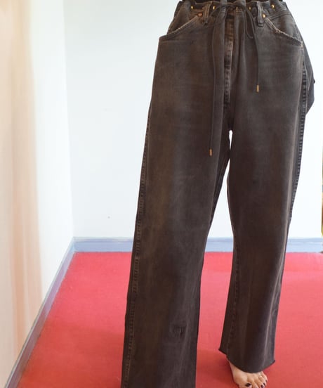 "KOUHEI TERRAI" Remake Cord Pants[Black Denim①]