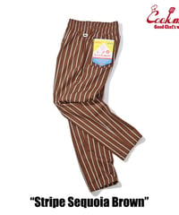 "COOKMAN" Chef Pants[Stripe Sequoia Brown]