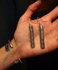 "NAVAJO" Stamp Work Silver Pierce