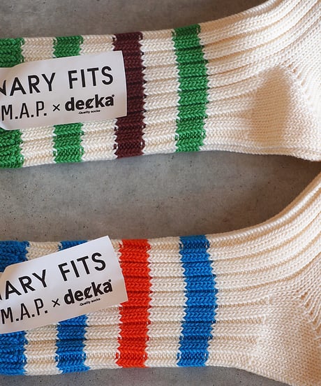 "ORDINARY FITS M.A.P."×”dacka" Heavyweight Socks[Stripe]