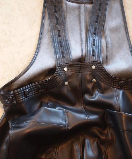 "RUMBLE RED" Eco Leather Overall
