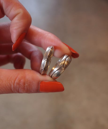 "NAVAJO" Stampwork Silver Ring