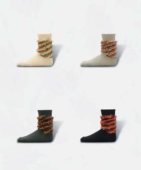 "SHOWATABE" Multi-Color Shaggy Socks