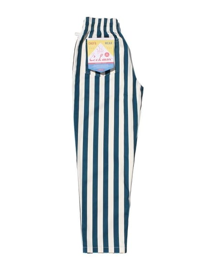 "COOKMAN" Chef Pants[Wide Stripe/Blue]