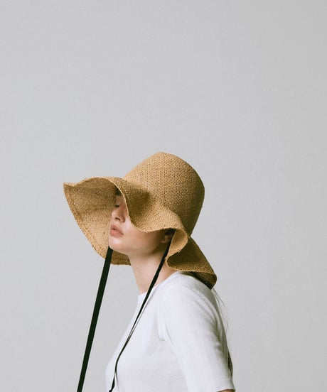 "RUMBLE RED"Waving Rafia Hat