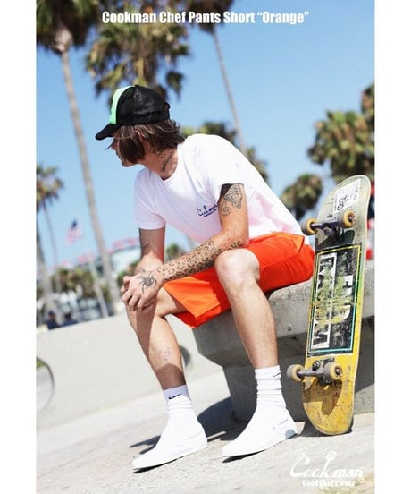 "COOKMAN" Chef Pants Short [Orange]