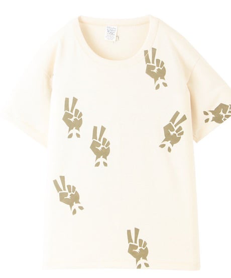 "S.O.S. from Texas"×"CONTINUUM"[Peace Fingers] Short Sleeve Crew Tee