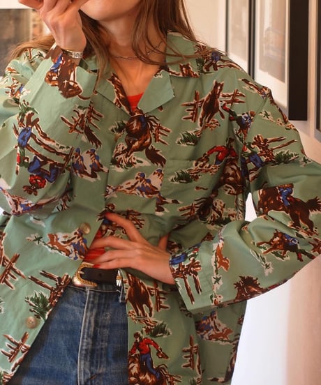 "TOWN CRAFT"PAJAMA PRINTED JACKET