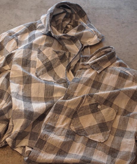 "MODEM DESIGN" Short Sleeve Check Shirts