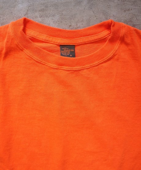"GOOD ON"Long Sleeve Crew T-Shirts[P-ORANGE]