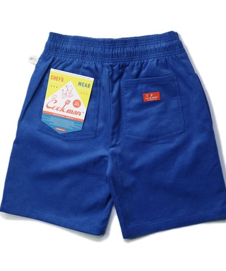 "COOKMAN"Chef Pants Short Corduroy [Royal Blue]