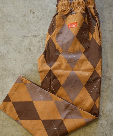 "COOKMAN" Chef Pants[Argyle Brown]