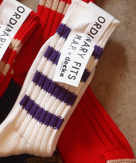 "ORDINARY FITS"M.A.P.""×”decka Quality Socks" Heavyweight Socks(Strip)