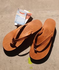 "RAINBOW SANDALS"Classic Leather Double Layer Sandal