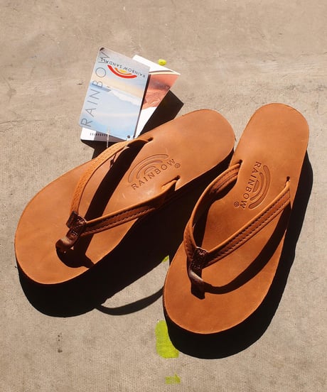 "RAINBOW SANDALS"Classic Leather Double Layer Sandal