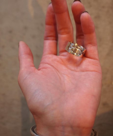 "NAVAJO" Silver Stampwork Ring