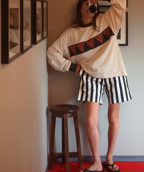 "COOKMAN" Chef Pants Short [Wide Stripe Black]