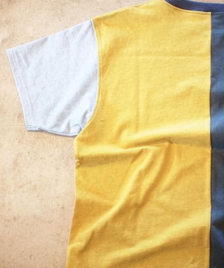 "GOOD ON" Short Sleeve Color Block Tee