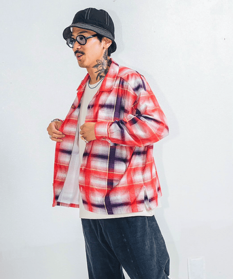 "IMPRESTORE"「J.FOX」Printed flannel shirts