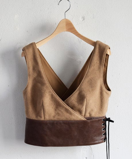 "RUMBLE RED" Leather Belt Vest