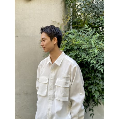 Color at Against Originals / Seersucker Field Shirt / White