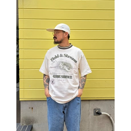 Made in USA / Field & Stream / Bass Tee / Natural XL / Used